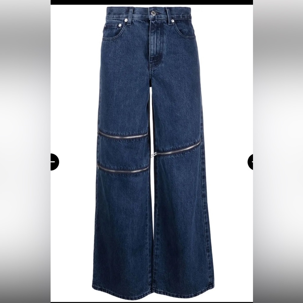 Helmut Lang Size 27 dark wash jeans- wide leg